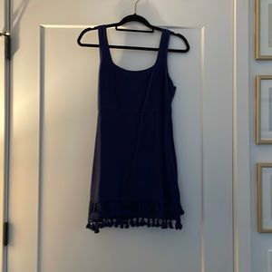 Lulus navy tassel sun dress